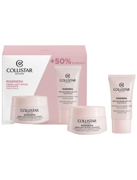 Collistar Cofanetto Rigenera Crema Antirughe Levigante 50 Ml + Rigenera Crema Antirughe Levigante Viso E Collo 25 Ml