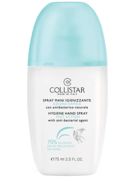 Collistar Spray Mani Igienizzante Azione Rapida Con Antibatterico Naturale 75 Ml