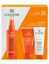 Collistar Cofanetto Latte Spray Abbronzante Spf20 200 Ml + Balsamo Doposole 100 Ml + Doccia Shampoo 150 Ml