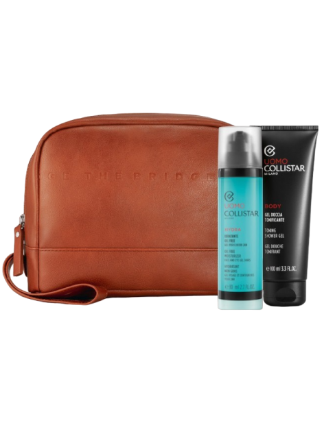 Collistar Cofanetto Idratante Oil Free 80 Ml + Gel Doccia Tonificante 100 Ml + Travel Bag The Bridge