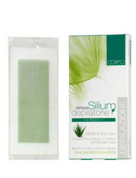 Silium Estratti Di Aloe Vera Strisce Depilatorie A Freddo - 10 Strisce