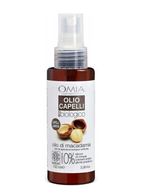 Ômia Olio Capelli Biologico Olio Di Macamamia - 100 Ml