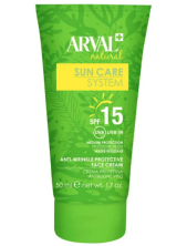 Arval Natural Sun Care System Crema Protettiva Antirughe Viso Spf15 50 Ml
