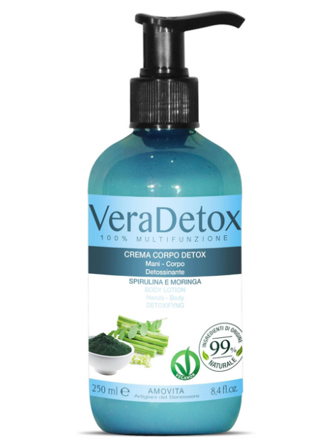 Amovita Veradetox Crema Corpo Detox Spiruline E Moringa Mani Corpo - 250 Ml