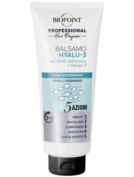 Biopoint Professional Balsamo Hyalu-3 Ultra Rigenerante Capelli Disidratati - 350 Ml