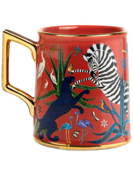 Ortigia Corallo Tazza In Ceramica Decorata Di Lusso Ortigia Corallo Tazza In Ceramica Decorata Di Lusso