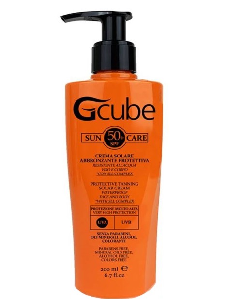Gcube Sun Care Spf50+ Crema Solare Abbronzante Protettiva - 200 Ml