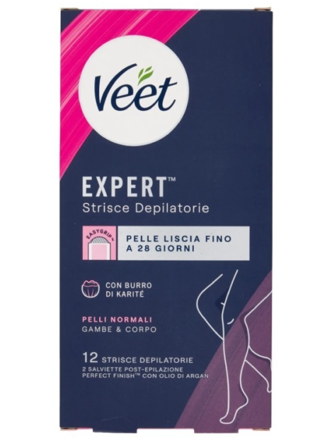 Veet Expert Strisce Depilatorie Corpo Per Pelli Normali 12 Strisce 