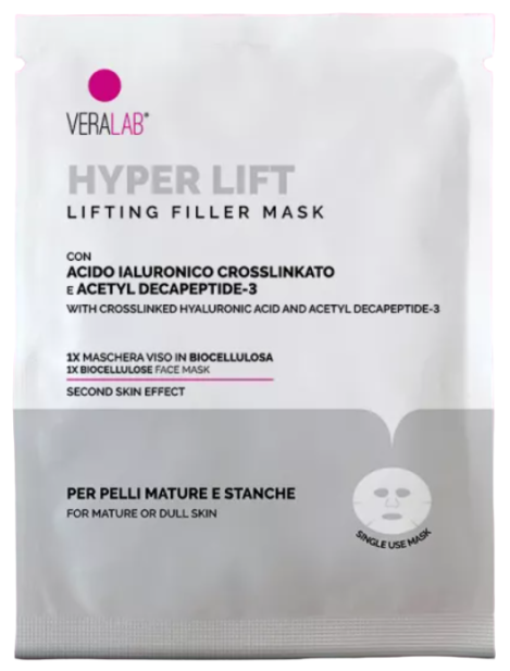 Veralab Hyper Lift Mask Maschera Viso In Biocellulosa Liftante Rimpolpante 1 Pezzo Da 15 Ml