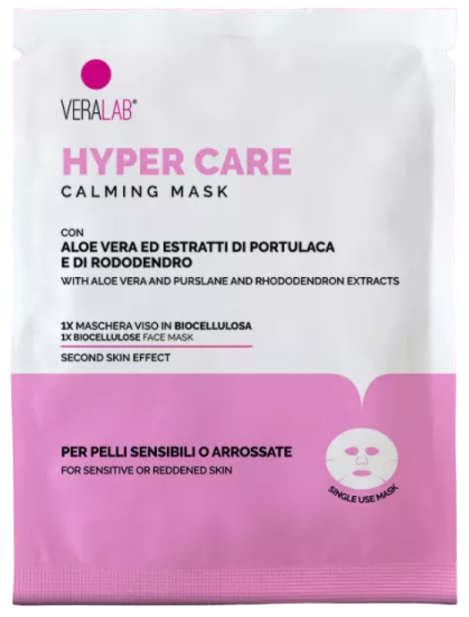 Veralab Hyper Care Mask Maschera Viso In Biocellulosa Lenitiva 1 Pezzo Da 15 Ml