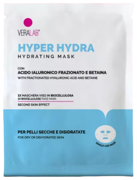 Veralab Hyper Hydra Mask Maschera Viso In Biocellulosa Idratante 1 Pezzo Da 15 Ml