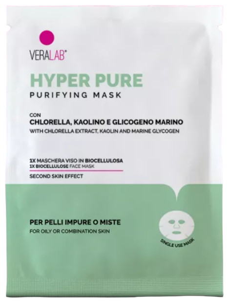 Veralab Hyper Pure Mask Maschera Viso In Biocellulosa Purificante 1 Pezzo Da 15 Ml