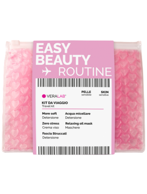 Veralab Cofanetto Easy Beauty Routine Pelle Sensibile Kit Da Viaggio Completo Per La Cura Del Viso