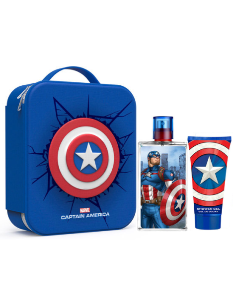 Captain America Cofanetto Fragranza Edt + Gel Doccia + Zainetto 3D - 3Pz