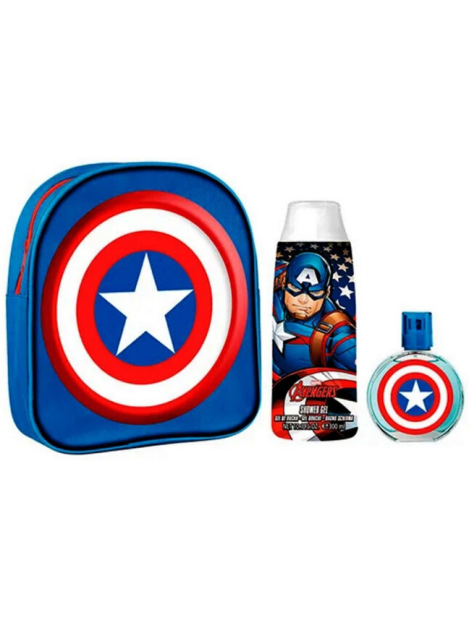 Marvel Cofanetto Bambini Captain America Eau De Toilette 50Ml + Shower Gel 300Ml + Zainetto