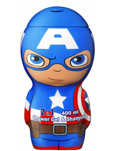 Disney Avengers Captain America 2 In 1 Shower Gel & Shampoo - 400 Ml