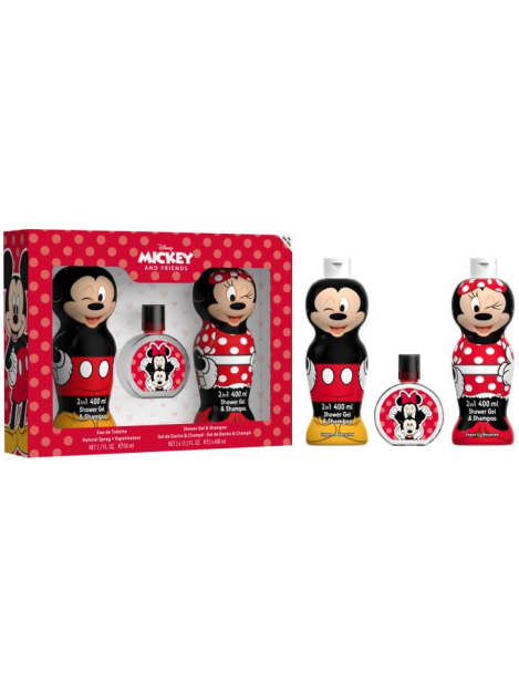 Disney Mickey & Minnie Mouse Cofanetto Edt 50Ml + Gel Doccia 2X400Ml 