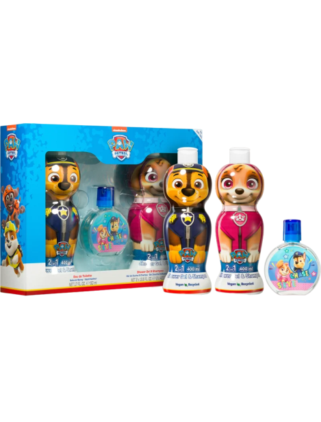 Paw Patrol Cofanetto Eau De Toilette Bambini 50 Ml + Due Shower Gel 2 In 1