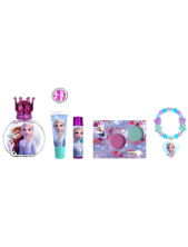 Disney Frozen Cofanetto – Eau De Toilette 50 Ml + Balsamo Labbra 4 G + Lucidalabbra 6 Ml + Ombretti 2 X 1,2 G + Braccialetto + Anello