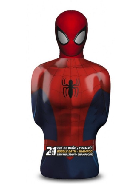 Disney Marvel Spiderman Busto 3D 2 In 1 Bagnoschiuma Shampoo 350 Ml