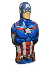 Disney Marvel Avengers Captain America 3d 2 In 1 Bagnoschiuma Shampoo 350 Ml
