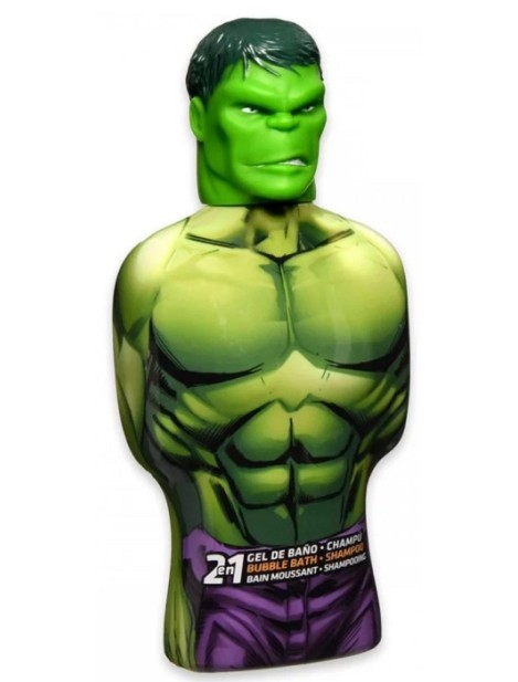 Disney Marvel Avengers Hulk Busto 3D 2 In 1 Bagnoschiuma Shampoo 350 Ml