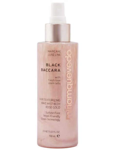 Miriamquevedo Black Baccara Hair Texturizing Wave Mist With Rose Gold Spray Texturizzante 150 Ml