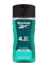 Reebok 4in1 Cool Your Body Gel Doccia Per Capelli E Corpo - 250 Ml