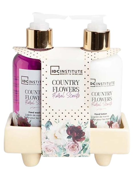 Idc Institute Cofanettocountry Flowers Floral Scents Detergente Mani 200Ml + Crema Mani 200Ml