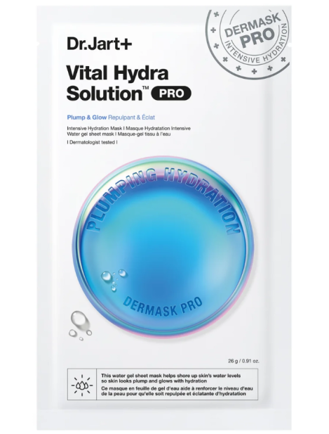 Dr.jart+ Dermask Vital Hydra Solution Pro Maschera Viso In Gel Idratante 26 Gr