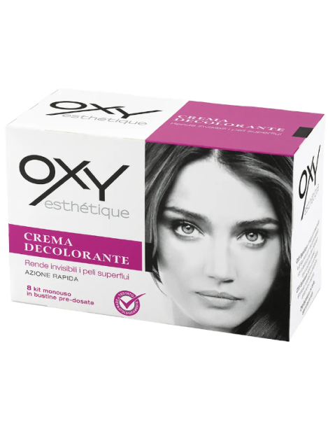 Oxy Crema Decolorante Viso Azione Rapida 8 Bustine Monodose 75 Ml + Spatola+ Vaschetta