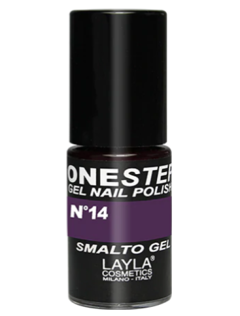 Layla One Step Gel Nail Polish Smalto Semipermanente 5 Ml - N.14 Blackberry