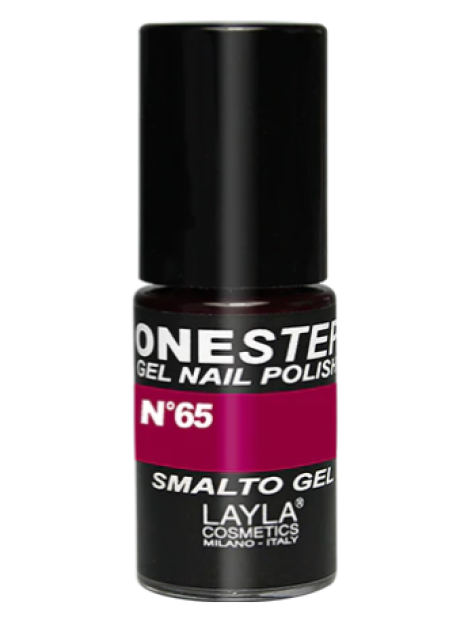 Layla One Step Gel Nail Polish Smalto Semipermanente 5 Ml - N.65 Red Plum