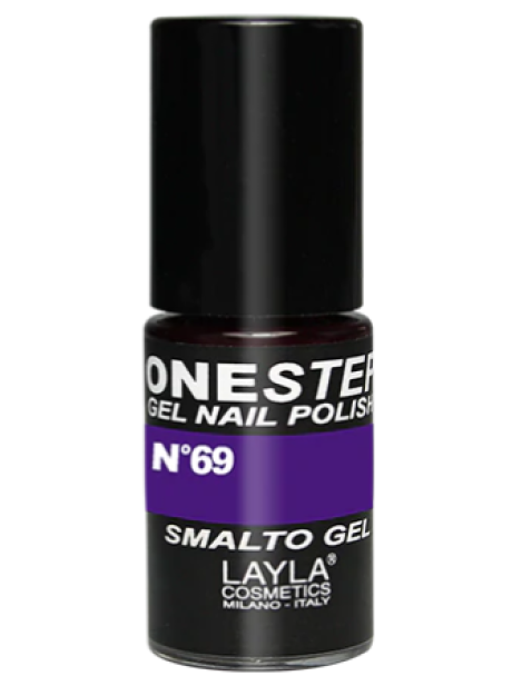 Layla One Step Gel Nail Polish Smalto Semipermanente 5 Ml - N.69 Purple Panic