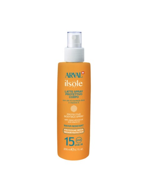 Arval Ilsole Latte Spray Protettivo Corpo Spf15 200Ml