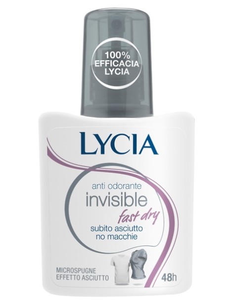 Lycia Invisible Fast Dry Deodorante Anti Macchia 75 Ml