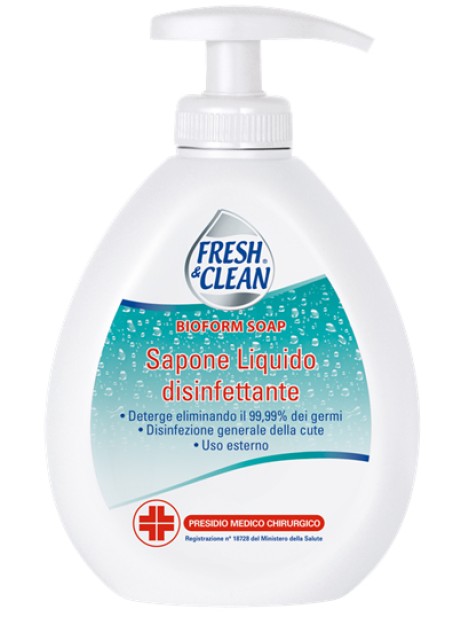 Fresh & Clean Sapone Liquido Disinfettante 300 Ml