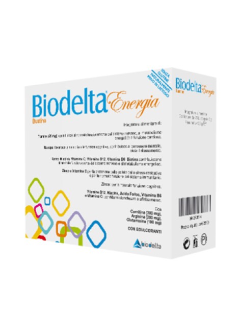Biodelta Energia Integratore Alimentare Metabolismo Energetico E Funzioni  Cognitive 20 Bustine Da 6 G